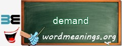 WordMeaning blackboard for demand